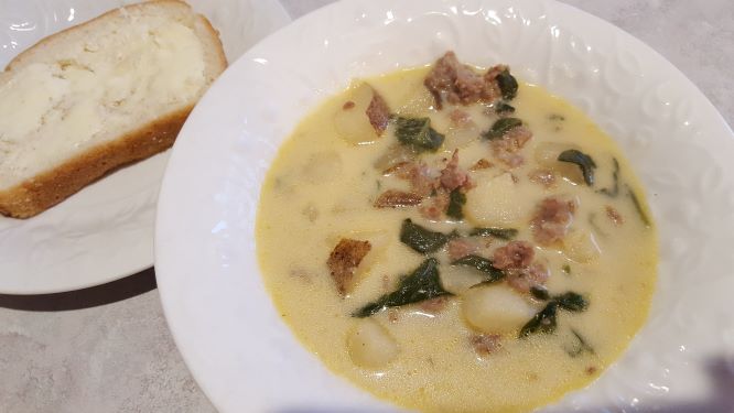 Sausage & Potato Cream Soup (Zuppa Tuscano)