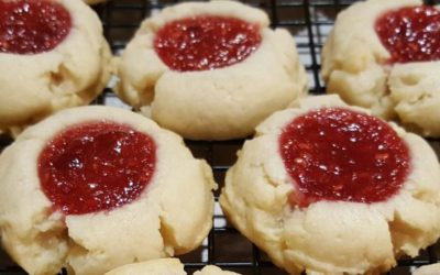 Raspberry Thumbprint Cookies