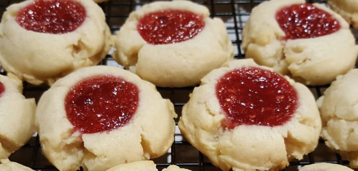 Raspberry Thumbprint Cookies